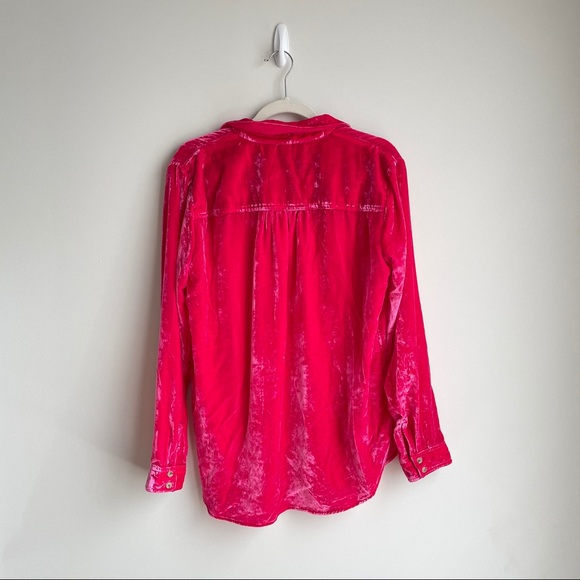 PINK VELVET BLOUSE - Picture 6 of 7
